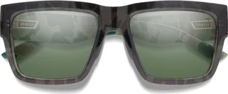 Smith Lineup 58mm ChromaPop Polarized Rectangular Sunglasses in Hff - Duck Camo /Gray Green at Nordstrom