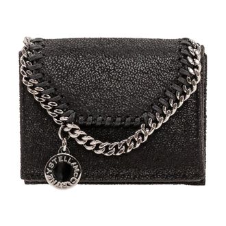 Stella McCartney Stella McCartney, Wallets & Cardholders, female, Black, Size: ONE SIZE Falabella Tri-Fold Wallet