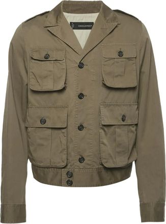 Dsquared2 Giacca in cotone con tasche - Verde