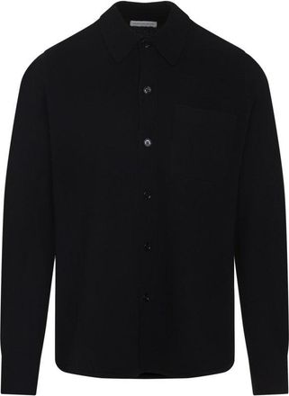 Dries Van Noten Monaco Black Cashmere Shirt