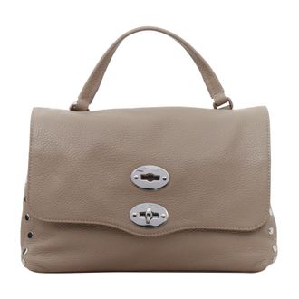 Zanellato Postina Daily S - Dames - Handtassen - Grijs - ONE Size - Leer - Tassen