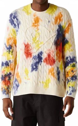 A.W.A.K.E. Tie-Dye Appliqu&eacute; Sweater In Multicolor
