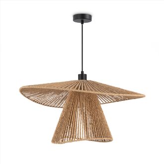 Paco Home Led L&aacute;mpara Colgante Comedor L&aacute;mpara Colgante Sal&oacute;n Cocina Papel Estilo Boho E27 Negro, Typ 6 (de) - Paco Home