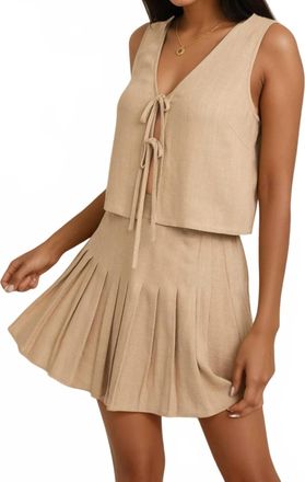 Gilli Cafe Club Top And Skort Set In Beige