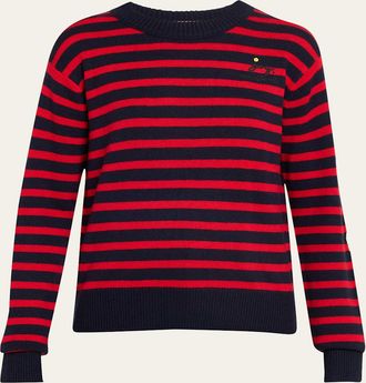 Marc Jacobs Joy Striped Crewneck Sweater