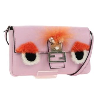Fendi Pre-owned Cross Body Bags, female, Pink, Size: ONE SIZE Pre-owned Vintage Shoulder Bag