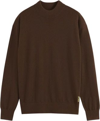 Scotch & Soda Truien & Vesten, Heren, Bruin, S, Rondgebreide trui