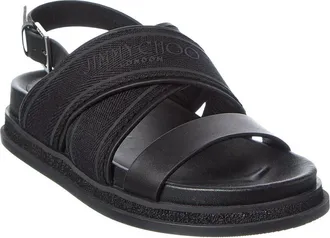 Jimmy Choo London Joa Canvas & Leather Sandal
