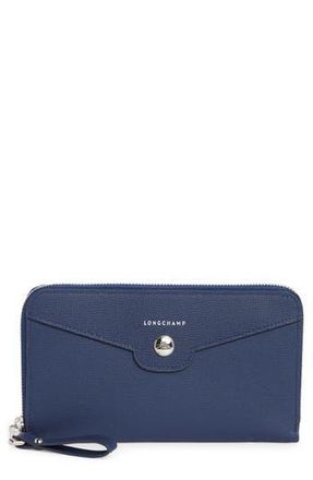Longchamp Go Zip-Around Leather Wallet in Navy at Nordstrom Rack