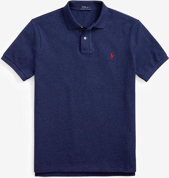 Polo Ralph Lauren Polohemd aus Baumwollpiqué mit Pony-Stickerei Custom Slim Fit