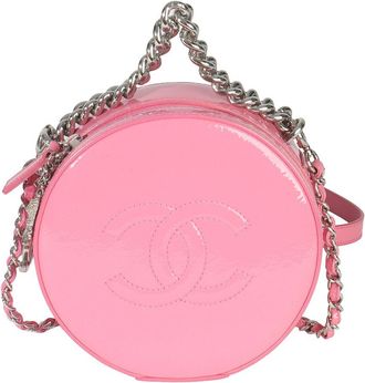 Chanel Pink Patent Leather CC Round As Earth Bag (Authentic Pre-Loved)