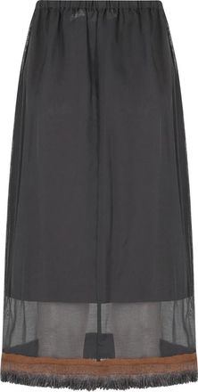 Tela Ophelia Skirt - - Skirts - Donna - Nero - S