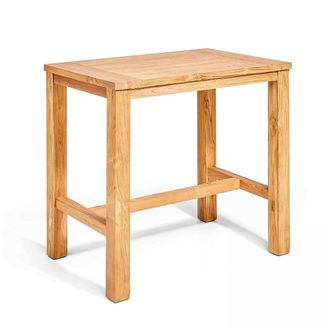 Oviala Mesa alta de teka reciclada maciza