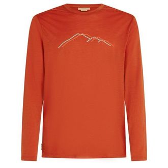 Icebreaker Merino 150 Tech Lite L/S Tee Rainer Ridge Merinoshirt f&uuml;r Herren | rot