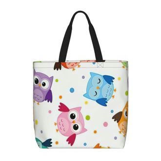 Generic Women Handbag Owl Pattern Women Tote Bag Girls Large Capacity Shopping Bags, For School, Daily, Gym, Christmas, Birthday