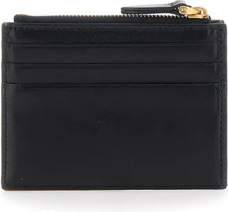 Valentino Garavani Mens Card Holder Brown Leather Accessory