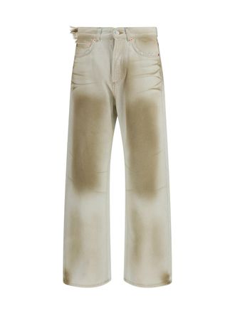 Magliano Distressed Cotton Jeans - White
