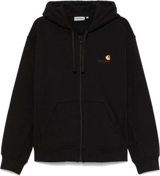 Carhartt Work in Progress Zip-throughs, male, Black, XL, Zip Front Fleece Sweatshirt