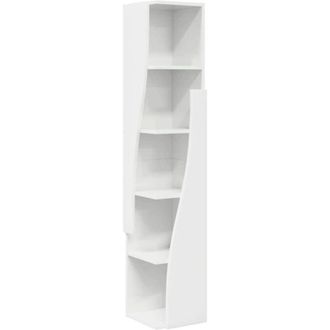 vidaXL Armario De Esquina Brillante 27,5x27x140cm Madera De Ingenier&iacute;a Vidaxl