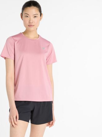 New Balance Laufshirt NEW BALANCE SPORT ESSENTIAL T-SHIRT, Damen, Gr. XXL, rosa (pink taffy), Web, Obermaterial: 100% Polyester, regular fit, Rundhals, eingesetzt