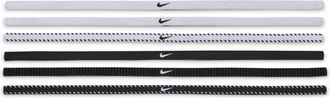 Nike Unisex Flex Classic Slim Headbands (6-Pack) in White | N1011925-189