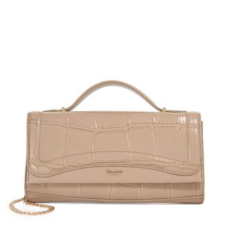 Dune London Womens Accessories Edited - Top Handle Snake-Effect Bag - Grey Leather - One Size