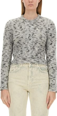 Moschino Grey Knitted Crew Neck Sweater