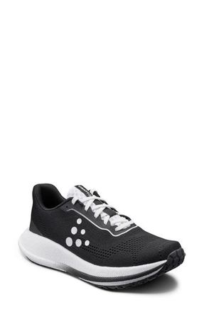 Craft Pacer Low Top Running Shoe in Black/White at Nordstrom, Size 7.5