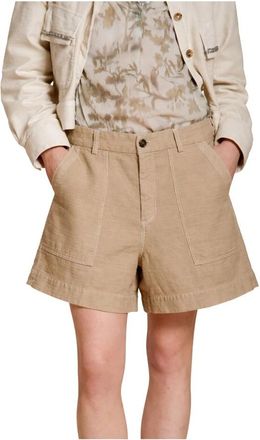 Mason's Dallas Cargo Bermuda - Dames - Korte Broeken - Beige - L - Katoen - Korte Broeken