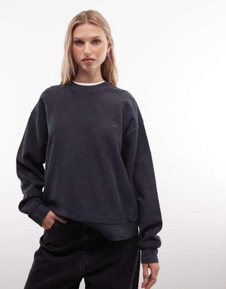Carhartt Work in Progress Lambert - Felpa nero slavato