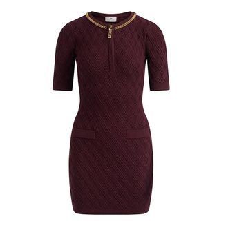Elisabetta Franchi Gebreide jurk - Dames - Jurken - Rood - Maat: M