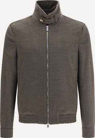Brunello Cucinelli Giacca in lana con zip e colletto alto Man 46