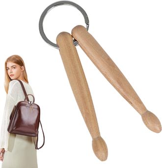 Generic Drum Stick keyChain - Music keyRing, Bag Charm | Mini Drumstick Keychain Pendant for Car Keys Backpack Accessory, Musician Collectible keyHolder, Men 
