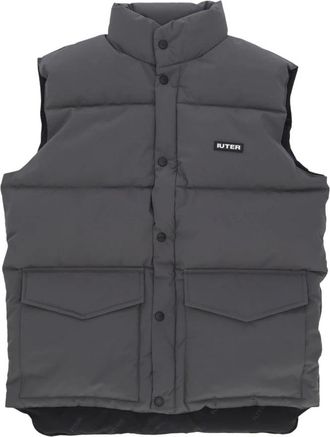Iuter Donkergrijze mouwloze donsjas - Heren - Bodywarmers - Grijs - L - Polyester - Jassen