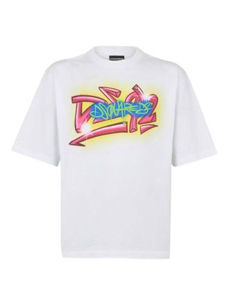 Dsquared2 Graphic Print Crew Neck T-Shirt