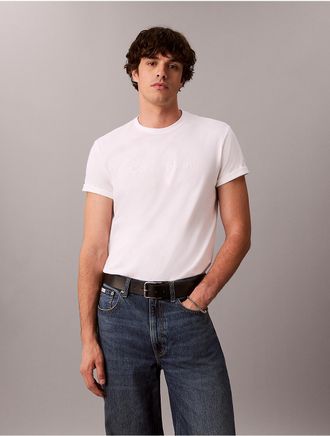Calvin Klein Jeans Calvin Klein Mens Calvin Klein Logo Graphic Tee - White - 2XL