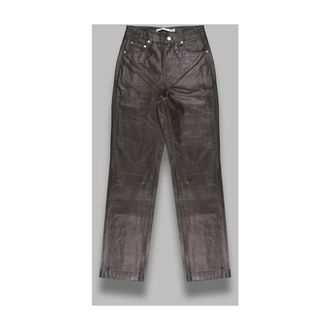 Gestuz Broeken, Dames, Groen, S, Leer, GZelena HW Straight Pants