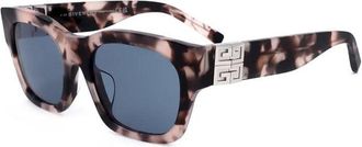 Givenchy GV40072F55V Tortoiseshell Square Full Rim Sunglasses - Brown