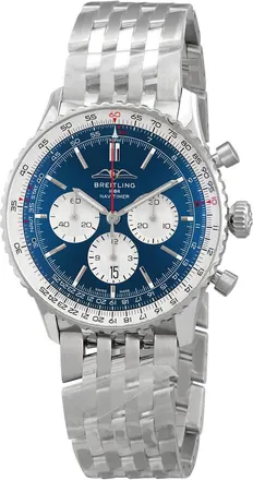 Breitling Navitimer B01 Chronograph Automatic Blue Dial Mens Watch AB0137211C1A1