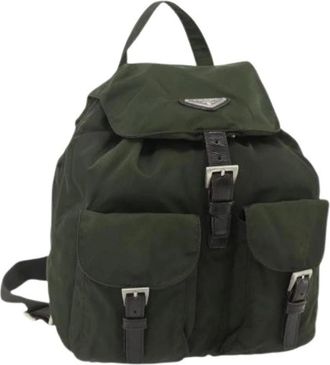 Prada Pre-owned Backpacks, female, Green, Size: ONE SIZE Pre-owned Vintage Backpack