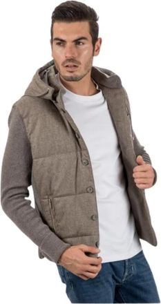 Gran Sasso Hooded Blouson - Heren - Winterjassen - Bruin - M - Wol - Jassen