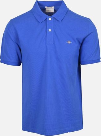 GANT Mens GANT REG SHIELD SS PIQUE POLO SHIRT ROYAL BLUE - Size: 40