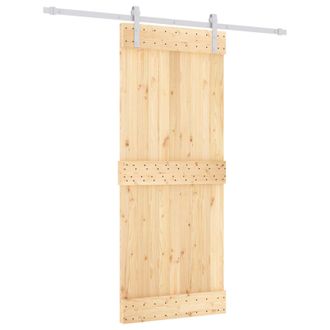 vidaXL Puerta Corredera Natural Y Blanco 85 X 210 Cm Vidaxl