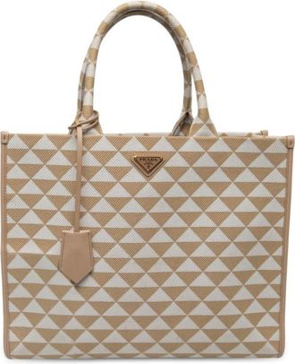 Prada Pre-owned Prada Large Triangolo Jacquard Symbole Tote Ladies 81LOEFQB9UC03I9C