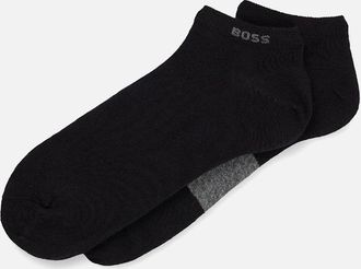 HUGO BOSS Mens 2 Pack of Logo Ankle Socks - Black - Size: 6/6.5/7/8/7.5/8.5/9/9.5/10/10.5/11