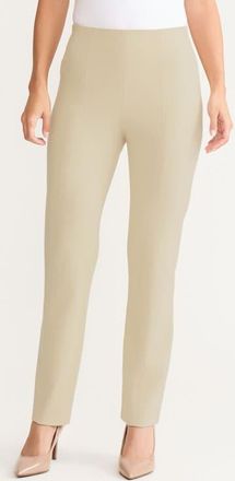 Misook Nia Slim Leg LuxeStretch Ponte Pant in Biscotti at Nordstrom, Size Xx-Large