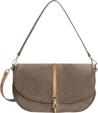 Alviero Martini 1A Classe Savage Leather Tracolla con Patta - - Bags - Donna - Verde - ONE SIZE