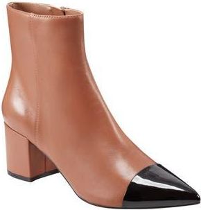 Marc Fisher Block Heel Bootie in Luggage at Nordstrom Rack, Size 6.5