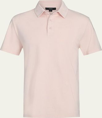 Vince Mens Garment-Dyed Polo Shirt