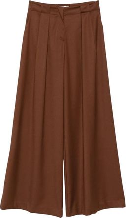 Ermanno Scervino Wijde broek - Dames - Wijde Broeken - Bruin - 2XS - Broeken